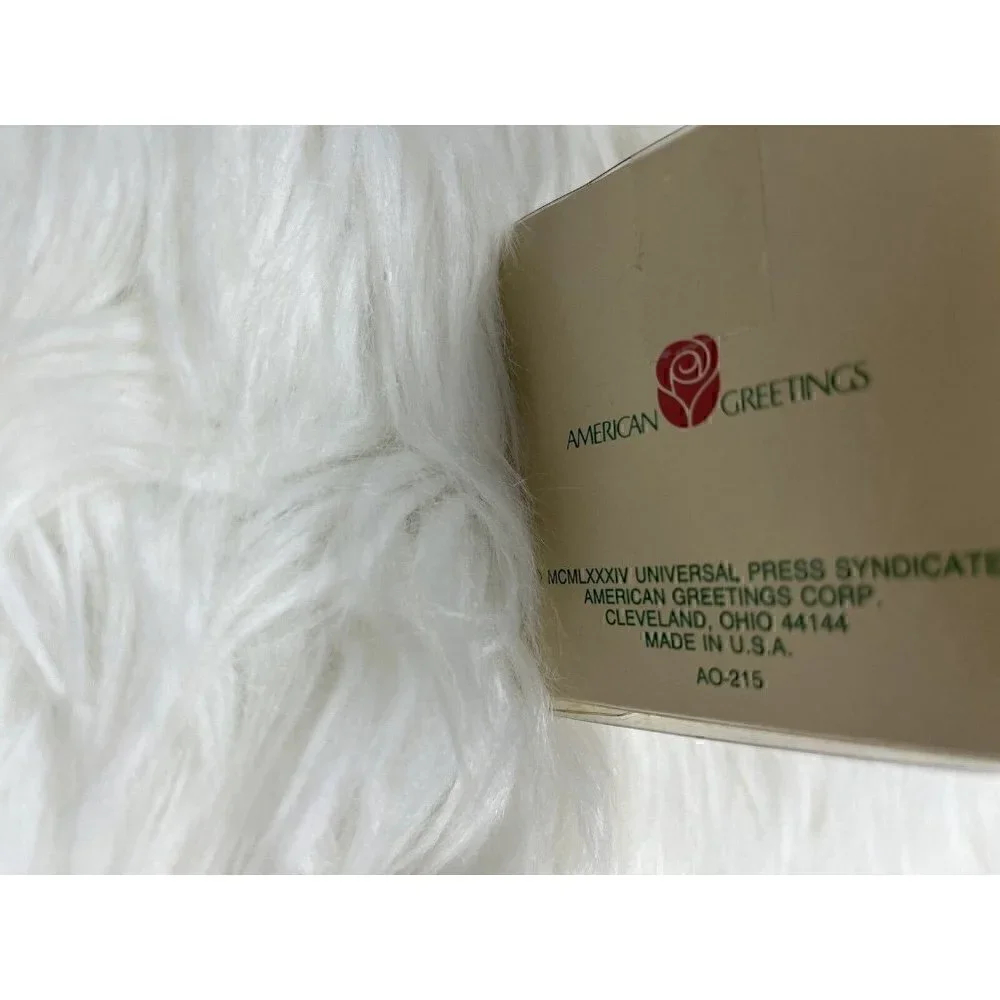 Vintage American Greetings 1984 Ziggy & Fuzz Satin Ball Ornament Merry Christmas